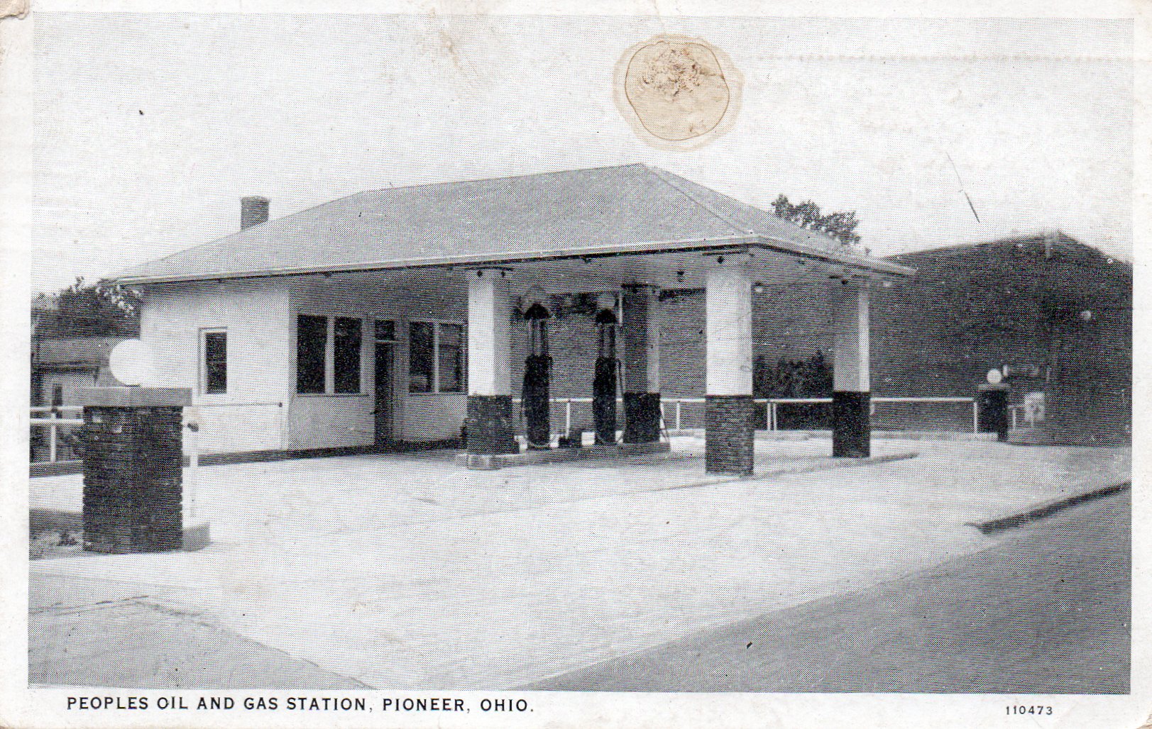 12681 Peoples Oil & Gas Station, Pioneer, Ohio 1929 United States