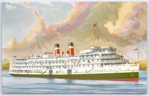 SS St. Lawrence Canada Steamship Lines Vintage Postcard Great Lakes Ship