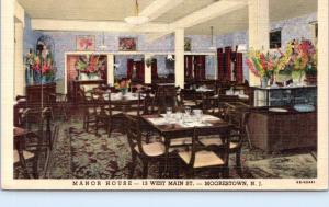 MOORESTOWN, NJ New Jersey  MANOR HOUSE Restaurant  Roadside c1950s  Postcard