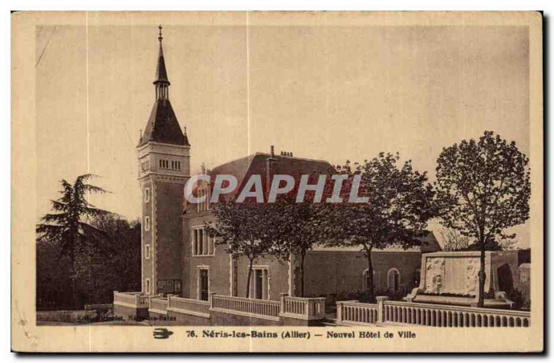 Old Postcard Neris les Bains Allier New City Hotel