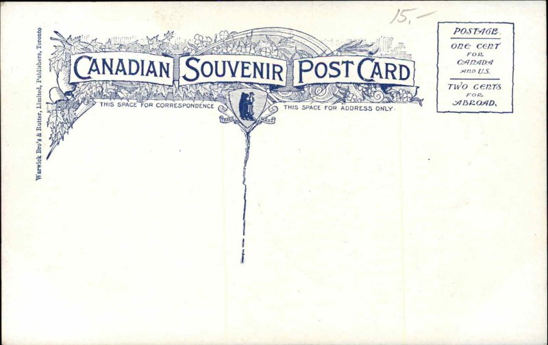 Patriotic US Canada Flags Life Saving Ring Border Ship SS Kingston Toronto PC 