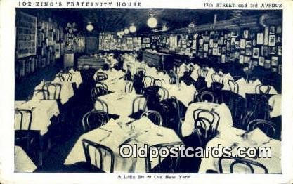 Joe King's Rathskeller Restaurant, New York City, NYC USA Unused some corner ...