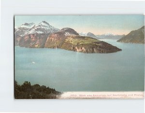 Postcard Blick von Axenstein auf Seelisberg und Pilatus Morschach Switzerland