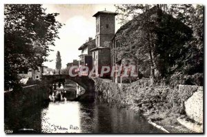 Modern Postcard St Jean Pied De Port L & # 39Eglise and Nive