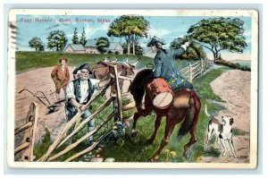 c1920s Paul Revere's Ride Boston, Massachusetts MA Posted Cancel Postcard