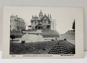 Hagerstown MD Spanish Cannon Early 1900's Photo View Postcard B9