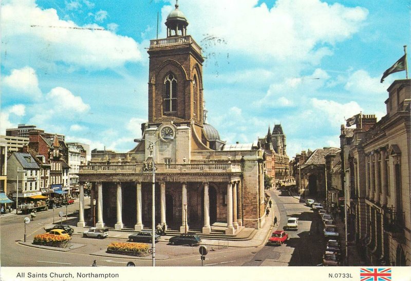 Postcard England Northampton All Saints Church