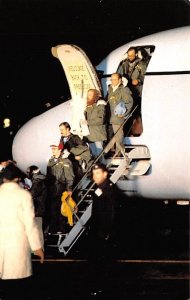 American hostages deplane Rhine Main Air Force Base in Frankfurt Political Un...