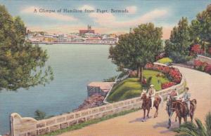 Bermuda Glimpse Of Hamilton From Paget 1941