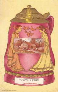 Souvernir Teapot Greeting from Mew Hamburg Germany Antique Postcard L770