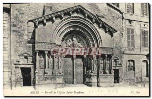 Old Postcard Arles Portal L & # 39Eglise Saint Trophime