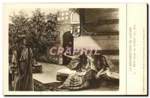 Old Postcard Resurrection of Lazarus Mary sends a servant to Jesus