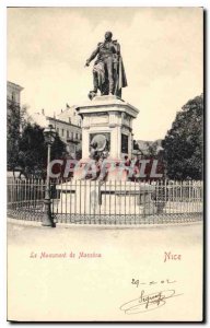 Postcard Old Nice Monument Massena