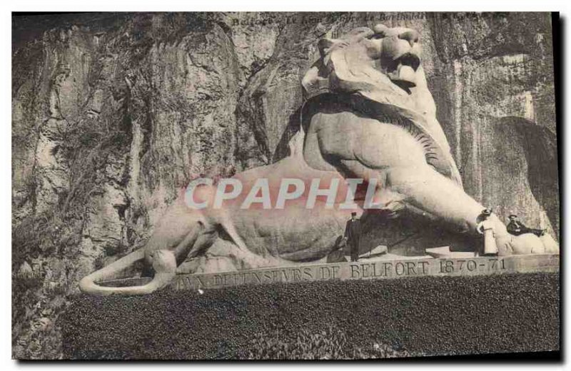 Old Postcard Belfort Lion Vignette Tuberculosis
