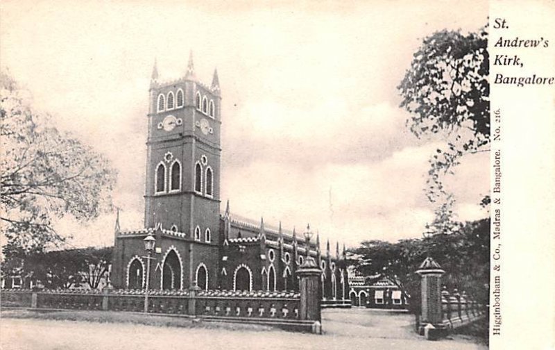 St Andrew's Kirk Bangalore India Unused 