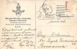 B9972 Prague Grand Hotel Steiner Appartament 1919