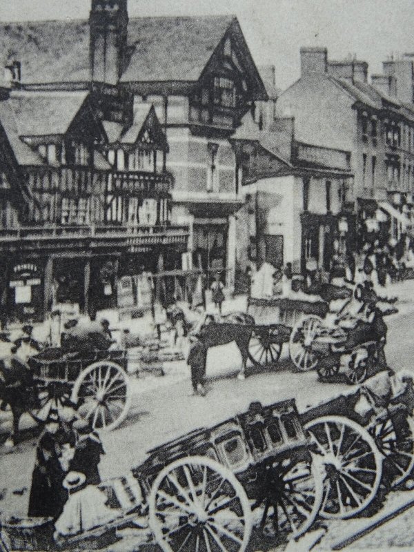 Staffordshire NEWCASTLE UNDER LYME High Street c1908 Postcard by M. Briggs & Son