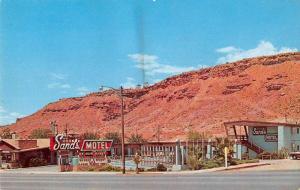 St George Utah birds eye view outside Sands Motel vintage pc Y14466