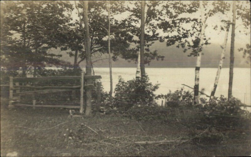 Woods & Lake - Sheffield MA Written on Back - Flushing NY Cancel RPPC