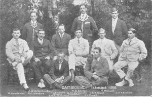 Cambridge vs Harvard 1906 Rowing Race Cambridge Team Sports Postcard AA84033