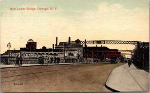 Postcard NY Oswego New Lower Bridge