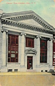 UTICA NY~CITIZENS TRUST COMPANY BANK BUILDING~1912 GLOVERSVILLE PSMK POSTCARD