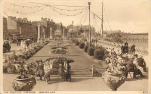 Vintage Postcard The Central Gardens Morecambe Lancashire, England UK