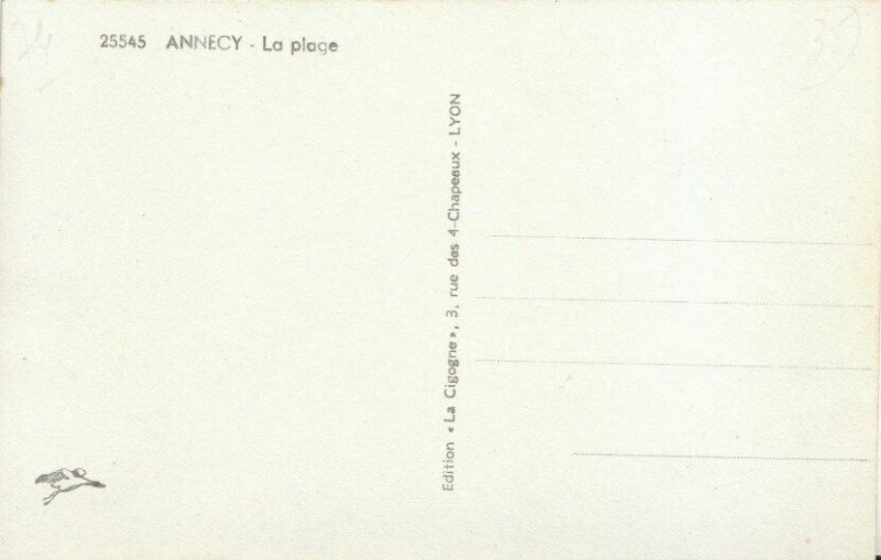 France Postcard - Annecy - La Plage - La Cigogne - TZ11109