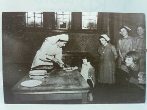 Vintage Repro Postcard Children Receiving Meals at Church Tunbridge Wells Kent