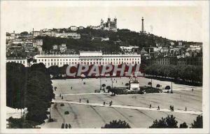 Postcard Modern Lyon Bellecour Square and Hill of Fourviere