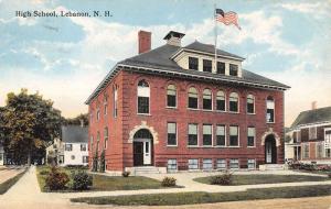 Lebanon New Hampshire High School Street View Antique Postcard K41660 