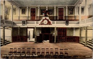 Massachusetts Boston The Interior Of Faneuil Hall 1909