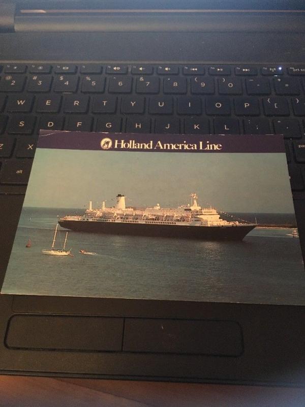 Vtg Postcard: Holland America Line,  MS Nieuw Amsterdam