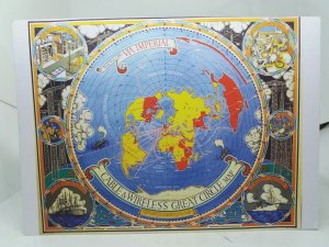 Cable & Wireless Great Circle Map by Max Gill 1945 Repro Postcard