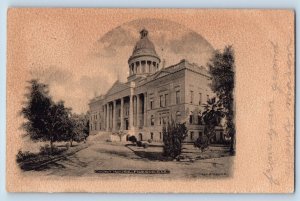 Fresno California Postcard Court House Building Trees Exterior View 1908 Vintage