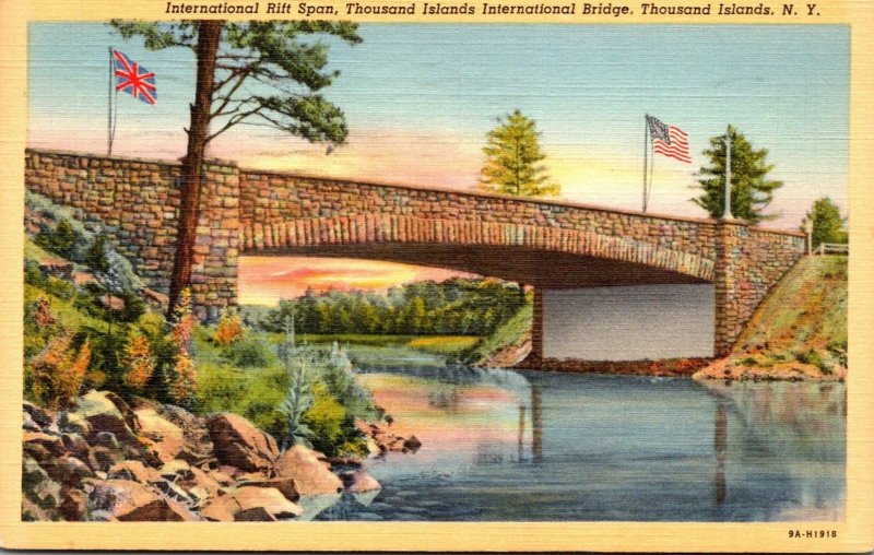 New York Thousand Islands International Bridge International Rift Span 1943 C...