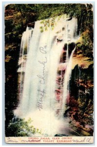 1906 Onoko Falls Glen Onoko Lehigh Valley Railroad Sellersville PA Postcard