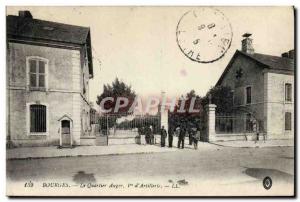 Postcard Old Army Barracks Bourges Auger area of ​​1 & # 39artillerie