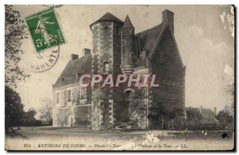 Old Postcard Surroundings Of Tours Plessis