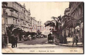 Algeria Oran Old Postcard Boulevard of high school