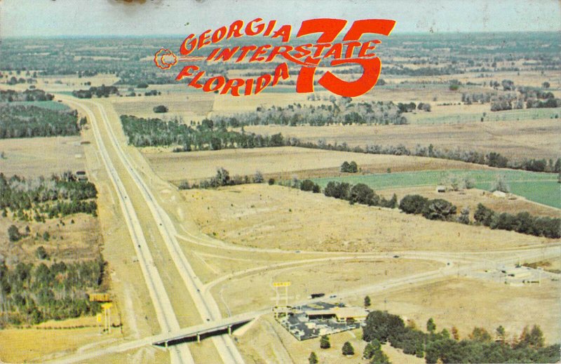 Georgia Florida Interstate 75 New Super Interstate Highway Chrome Postcard