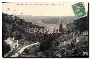 Old Postcard View Avallon Cousin Laroche making the Bel Air Street