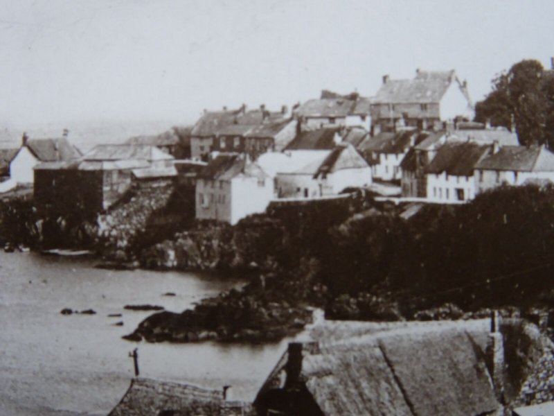 Cornwall COVERACK Village & Harbour showing MILL WHEEL c1910 RP Postcard