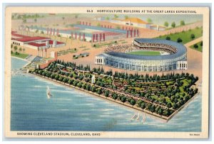 1936 Horticulture Building Great Lakes Exposition Cleveland Stadium OH Postcard