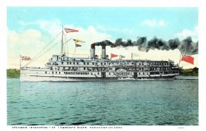 Steamer Kingston St. Lawerance River Thousand Island, Canada Ship Postcard.