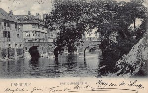 HANNOVER GERMANY~PARTIE AN DER LEINE~1905 PHOTO POSTCARD