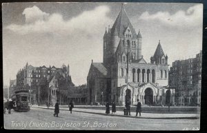 Vintage Postcard 1911 Trinity Church, Boylston Str. Boston, Massachusetts (MA)