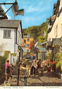 uk52547 up a long clovelly devon real photo uk