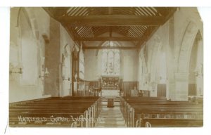 UK - England, Hartfield. Church Interior   RPPC  (corner missing)