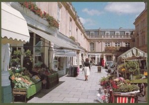 Cheltenham Spa Flower Market Stalls Traders Shops Grocer Big Gloucester Postcard